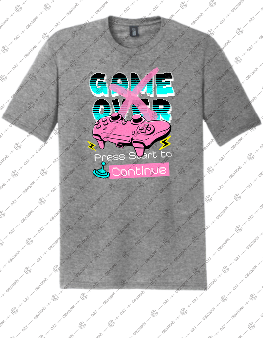 Game Over, Continue Graphic Tee